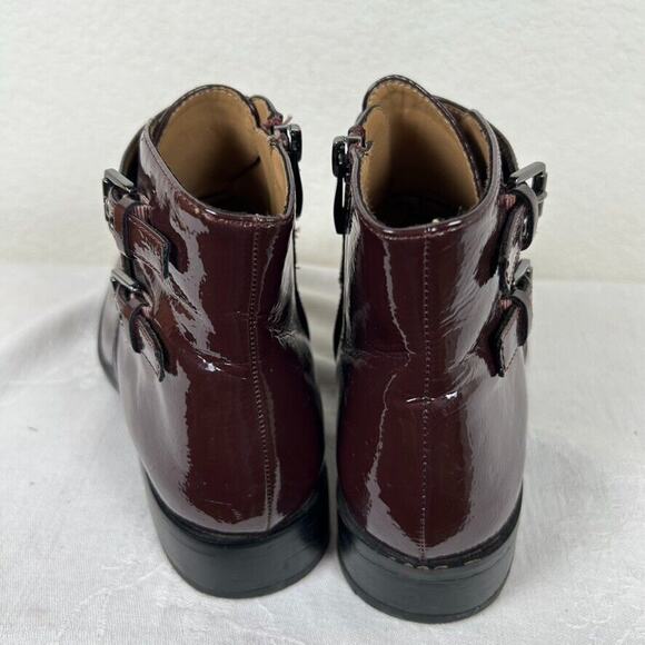 Franco Sarto Womens 9 M faux Patent leather ankle boots Y2K Preppy - Picture 3 of 9